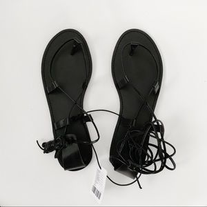 NEW Urban Outfitters Black Strappy Sandals